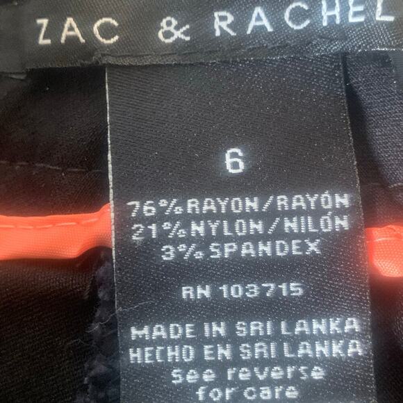Zac & Rachel Black Rayon Blend Stretch Slacks Size 6 - Picture 6 of 9